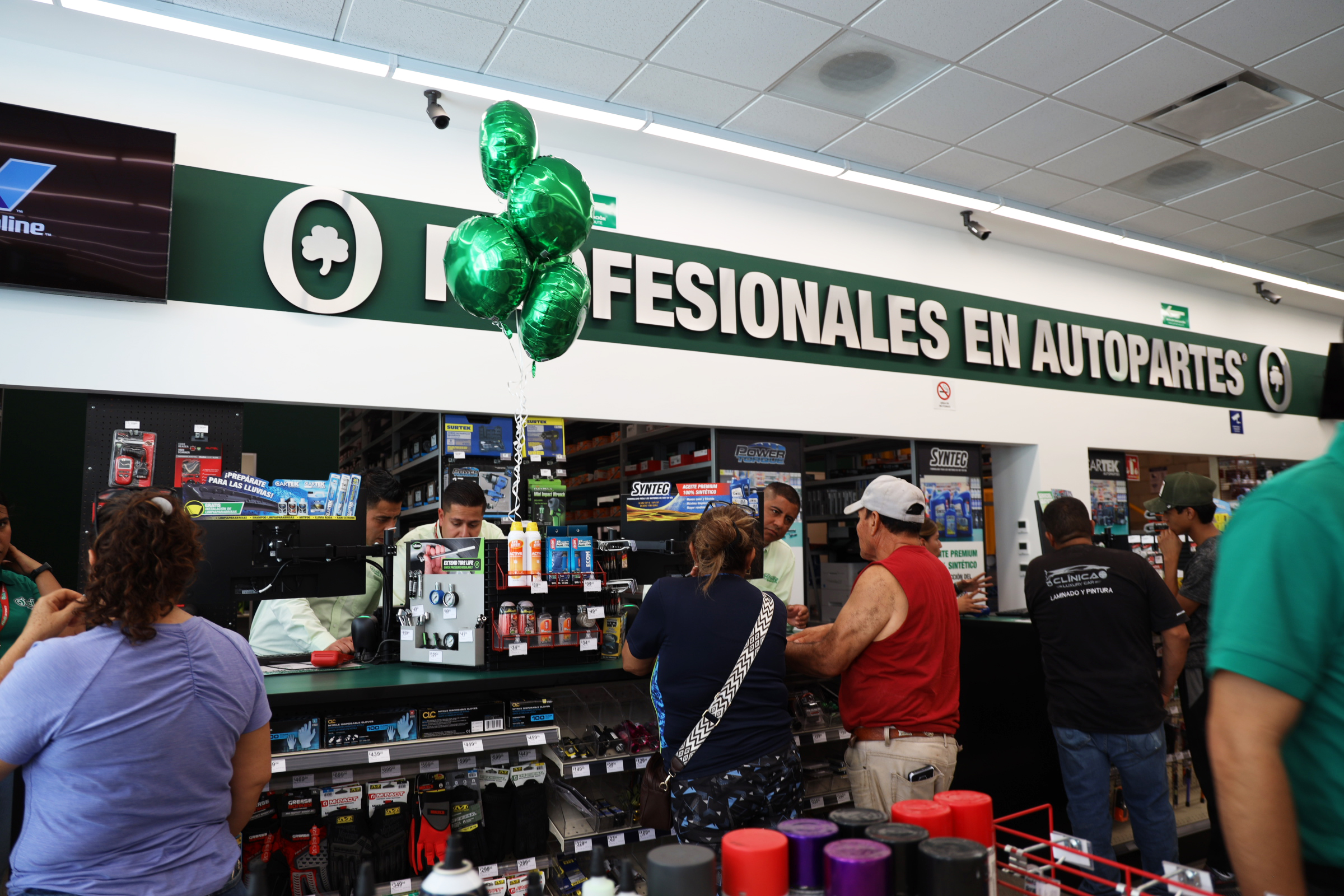 An O'Reilly Auto Parts store in Guadalajara, Mexico, is busy as the company celebrates reaching 100 stores in the country.